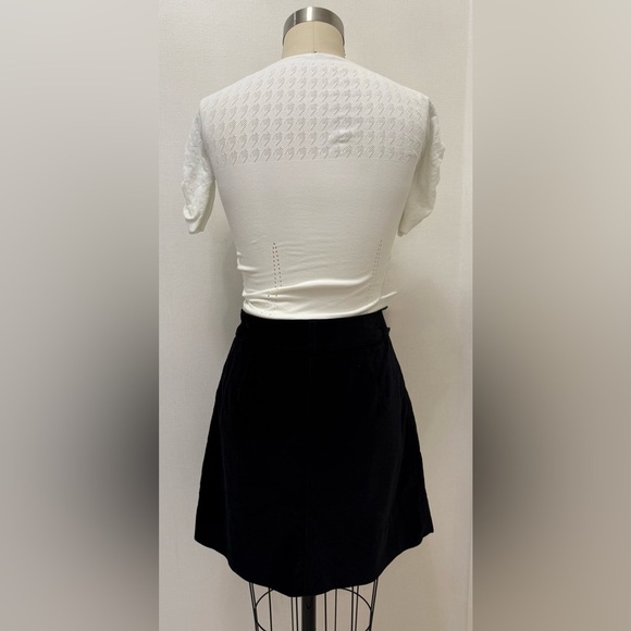 Kate Spade BROOME STREET VELOUR Black Button-Up mini Skirt Size 4. - Picture 6 of 17